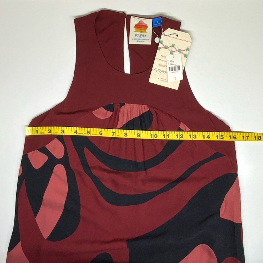 NWT | Farm Rio x Anthropologie | Floral-Print Maxi Dress | Orange D/F | Small - Picture 8 of 16